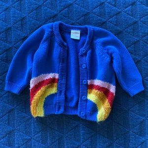 Hanna Andersson rainbow cardigan 6-12m